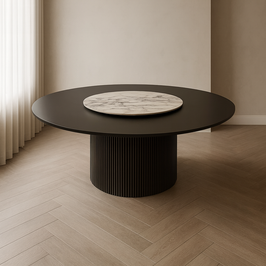 T2004 Runder Esstisch mit Marmordetail