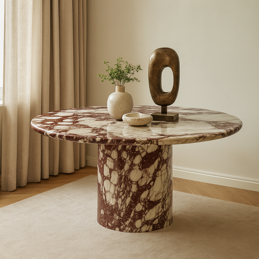 T2017 Runder Tisch aus Marmor